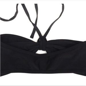 American Apparel Swim - Black Bandeau Bikini Top w Adjustable String Tie American Apparel Swim - Black Bandeau Bikini Top w Adjustable String Tie